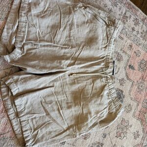 Abercrombie & Fitch Neutral Taupe Drawstring Shorts